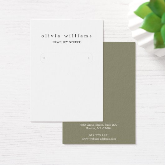 Eenvoudige Modern Hoop Earring Display Kaart (Bureau)