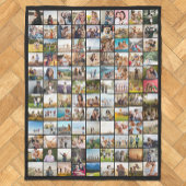 Eenvoudige moderne 108 fotocollage fleece deken