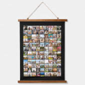 Eenvoudige moderne 108 fotocollage hangend wandkleed (Voorkant)