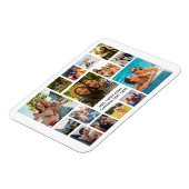 Eenvoudige moderne 15 foto collage magneet (Linkerzijde)