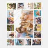Eenvoudige moderne 17 foto collage fleece deken (Voorkant)
