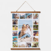 Eenvoudige moderne 17 foto collage hangend wandkleed (Voorkant)