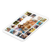 Eenvoudige moderne 17 foto collage magneet (Linkerzijde)