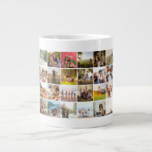 Eenvoudige moderne 48 foto collage extra grote beker (Voorkant)