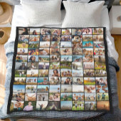 Eenvoudige moderne 88 foto collage fleece deken