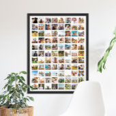 Eenvoudige moderne 88 foto collage poster