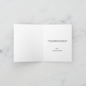 Eenvoudige, moderne, aangepaste bruiloft-foto met  bedankkaart (Binnen)