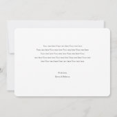 Eenvoudige, moderne, aangepaste fotogeboorte aankondiging (Achterkant)