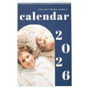 Eenvoudige, moderne aangepaste fotoplanner kalender
