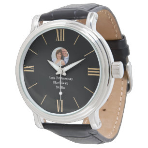 Eenvoudige moderne, aangepaste fotowatch horloge