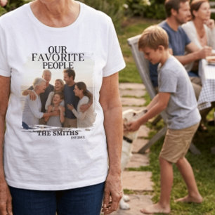 eenvoudige moderne aangepaste gezelfoto t-shirt