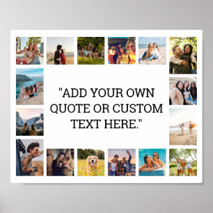 Eenvoudige Moderne Aangepaste Quote Fotocollage Poster