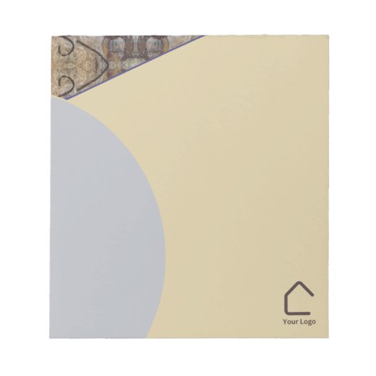 Eenvoudige moderne Abstracte accenten Logo of QR C Notitieblok (Voorkant)