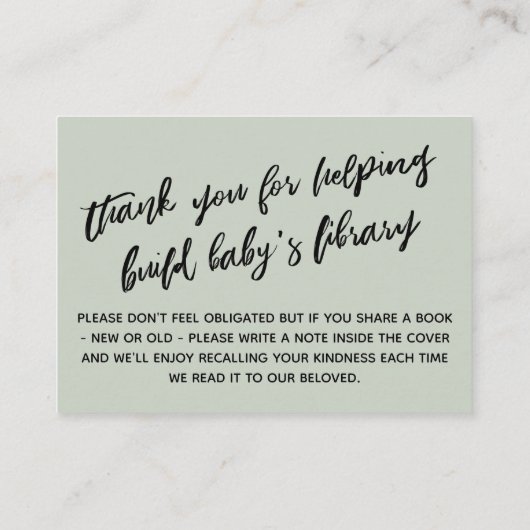 Eenvoudige, moderne applicatie voor het schrijven informatiekaartje (Achterkant)