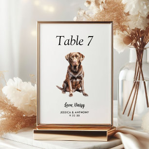 Eenvoudige Moderne Aquarel Hond Trouw Kaart