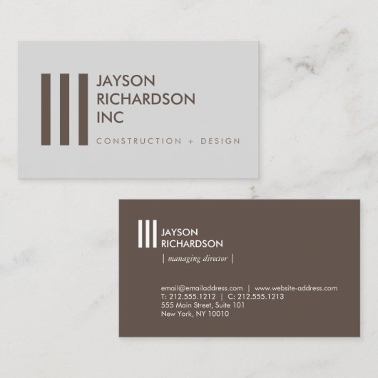 Eenvoudige Moderne Architectuur, Bouw, Ontwerp 3 Visitekaartje (Voorkant / Achterkant)