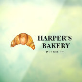 Eenvoudige moderne bakkerij Eco Professional Logo Raamsticker (Vel 3)