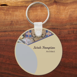 Eenvoudige Moderne Bedrijfs Promotionele QR Code L Sleutelhanger