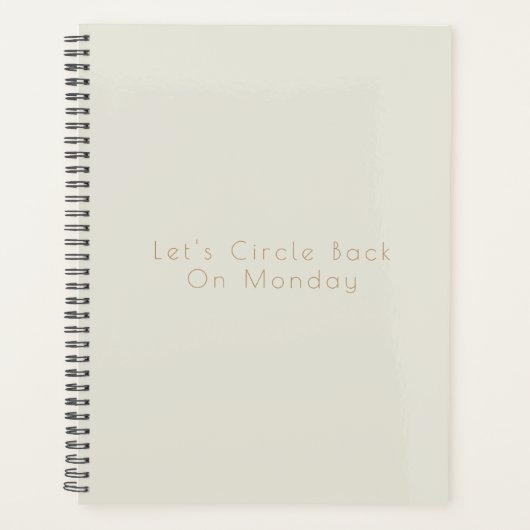 Eenvoudige Moderne Beige 2024 Planner Grappige Kal (Voorkant)