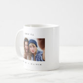 Eenvoudige moderne Besties foto Koffiemok (Voorkant links)