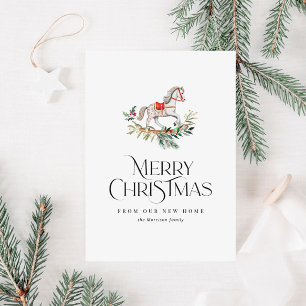 Eenvoudige moderne bewegende aankondigingskaart feestdagenkaart