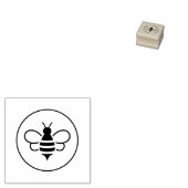 Eenvoudige moderne bijencirkel Logo. Rubber Stempe Rubberstempel (Gestempeld)