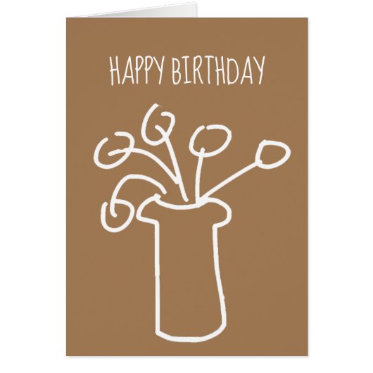 Eenvoudige, moderne bloem wit (Voorkant)