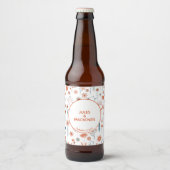 Eenvoudige moderne bloemen bier etiket (Voorkant)