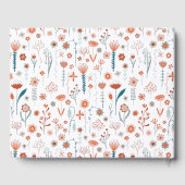 Eenvoudige moderne bloemen gastenboek (Achterkant)