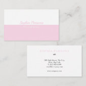 Eenvoudige Moderne Blush Roze en Wit Professioneel Visitekaartje (Voorkant / Achterkant)