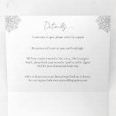 Eenvoudige moderne Boho Monogram Mandala bruiloft Drieluik Uitnodiging (Binnenzijde eerst)