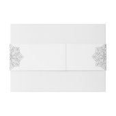 Eenvoudige moderne Boho Monogram Mandala bruiloft Uitnodigingen Wikkel (Achterkant Voorbeeld)