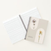 Eenvoudige Moderne Boho Wildbloemen op Neutraal Be Notitieboek (Binnen)