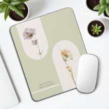 Eenvoudige Moderne Boho Wildbloemen op Sage Green