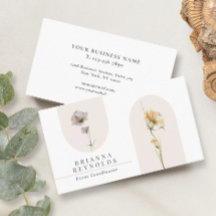 Eenvoudige Moderne Boho Wildbloemen op Wit