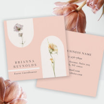 Eenvoudige Moderne Boho Wildbloemen op Zacht Roze
