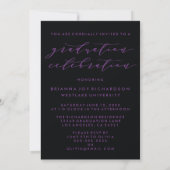 EENVOUDIGE MODERNE BOOG SCRIPT GRADUATIE UITNODIGI KAART (Achterkant)