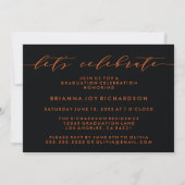 EENVOUDIGE MODERNE BOOG SCRIPT GRADUATIE UITNODIGI KAART (Achterkant)