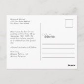 Eenvoudige moderne Bourgondische rode bruiloft Sav Briefkaart (Achterkant)