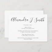 Eenvoudige moderne bruids douche uitnodigingen (Voorkant / Achterkant)