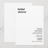 Eenvoudige moderne bruidsfeest kaart (Voorkant / Achterkant)