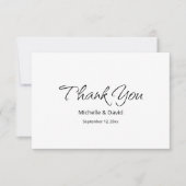 Eenvoudige moderne bruiloft Elegant Boho Bedankkaart (Voorkant)