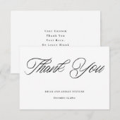 Eenvoudige moderne bruiloft - Hartelijk dank Bedankkaart (Voorkant / Achterkant)
