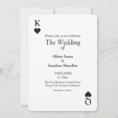 Eenvoudige moderne bruiloft met aangepaste foto kaart (Achterkant)