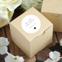 Eenvoudige moderne bruiloft Stickers Cirkel