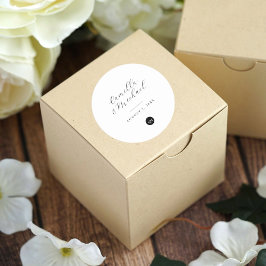 Eenvoudige moderne bruiloft Stickers Cirkel