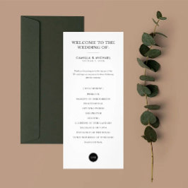 Eenvoudige Moderne Bruiloft Verticaal Programma Ka