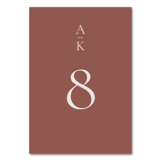 Eenvoudige Moderne Bruine Monogram Mix Match Bruil Kaart (Voorkant)