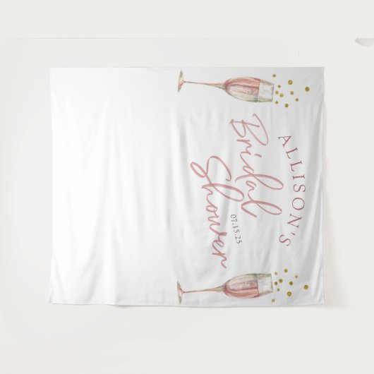 Eenvoudige moderne brunch en bruisende bruidsachte wandkleed (Voorkant (horizontaal))