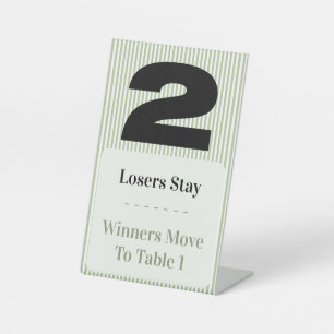 Eenvoudige moderne Bunco-tafel twee kaartenset Reclamebord Met Voetstuk